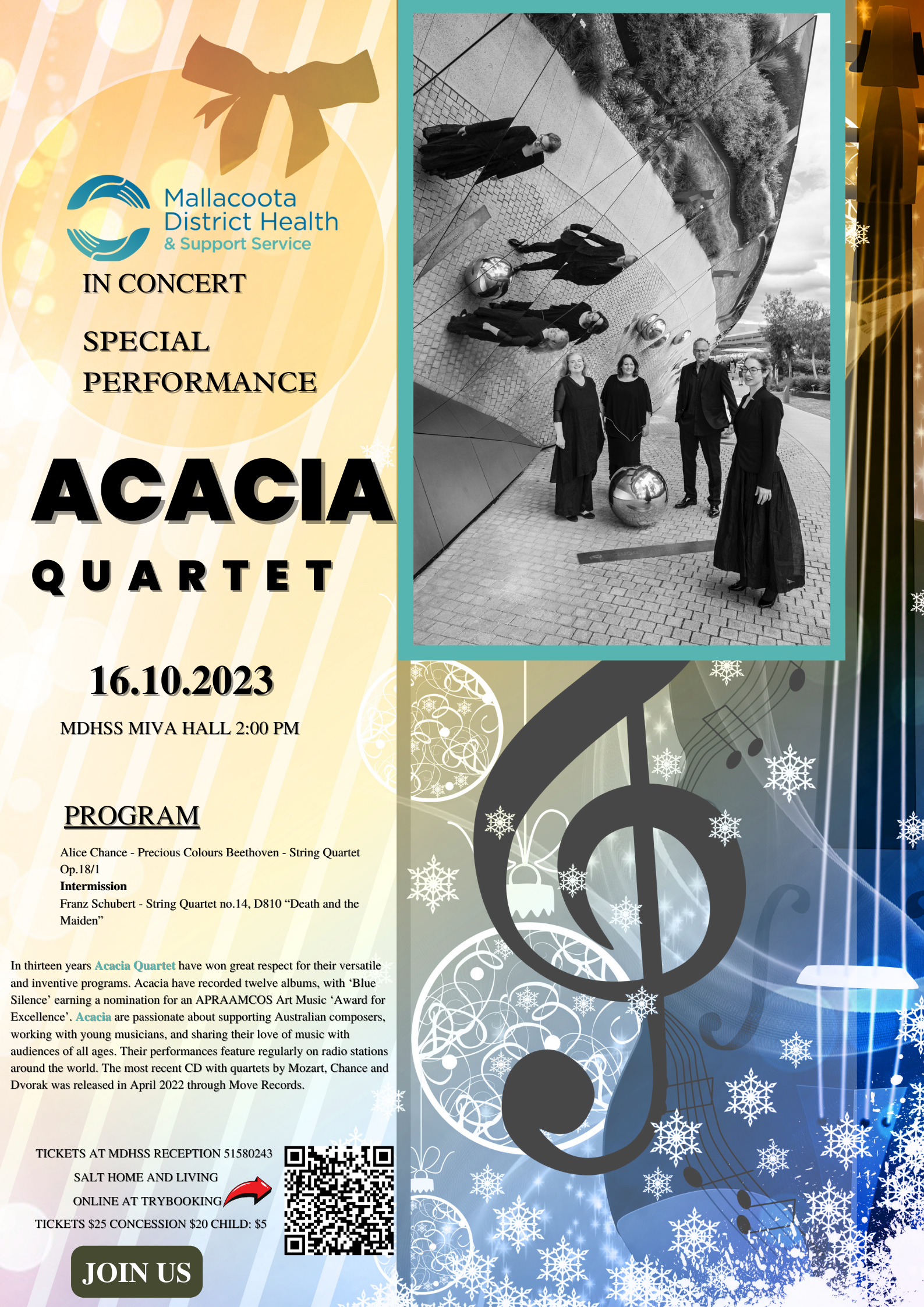 Acacia Quartet Miva Miva Hall
